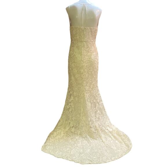 Lulu’s Women’s Nathalie Cream Embroidered Maxi Wedding Dress Size L MSRP 178$ - Picture 13 of 16